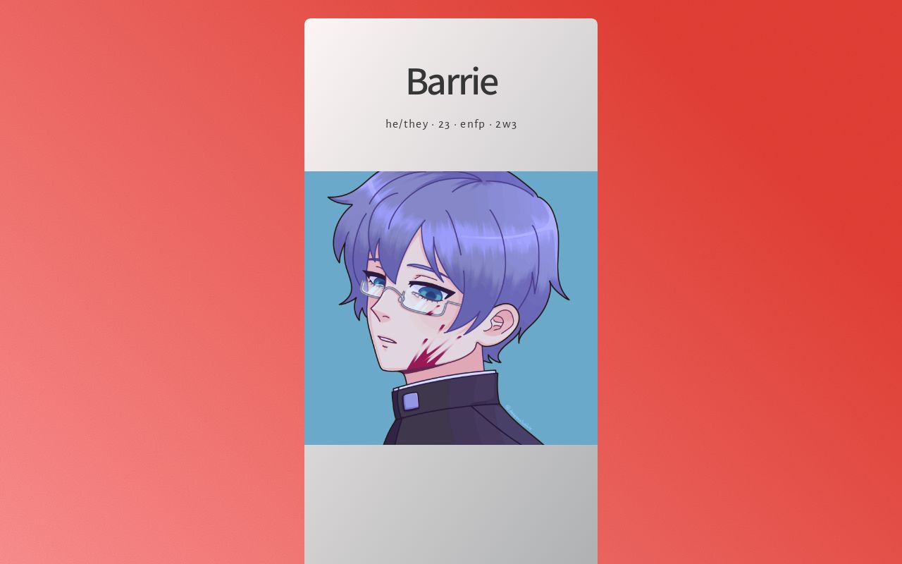 Carrd profile picture for @barrie